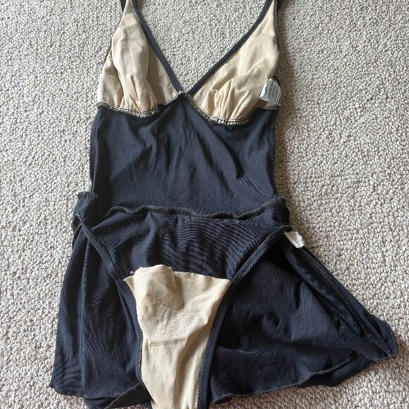 Vintage Givenchy Swimwear – Black Skirted One Piece | Size 12 | Union Made - Picture 10 of 14